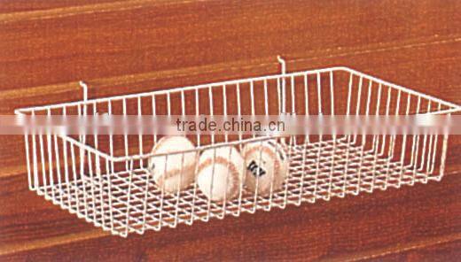 Taiwan hot sale multifunction any colors wire slatwall basket