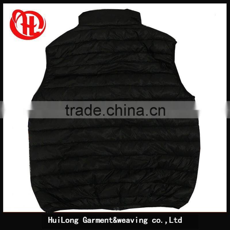 Outdoor jacket winter black sleeveless jacket men vest in stock