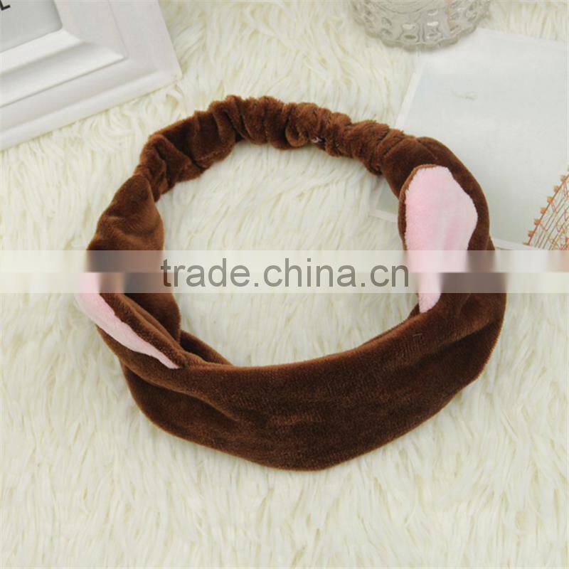 Wholesale good quality facial hair bands for girl wash broad facial elastic hair bands