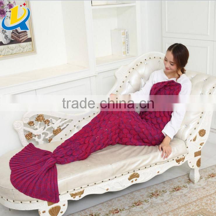 fashion fish scale design comfortable mermaid sleeping bag blanket