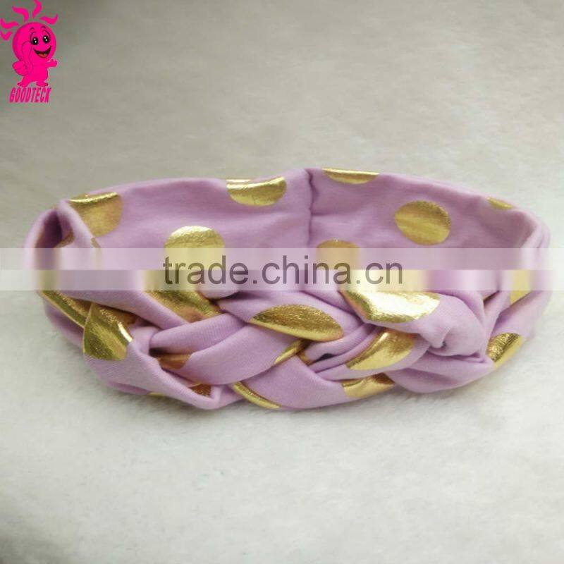 New Baby Headband Polka Dot Print knot tie headwrap Vintage Cotton Head Wrap Photo Prop stretchy Knot Girls Hair Accessories