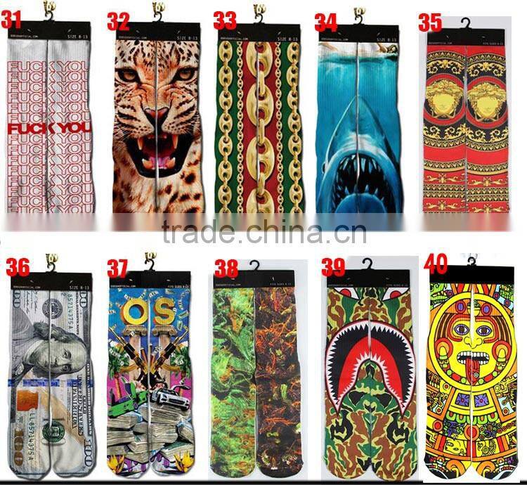 sublimation sock man/custom sublimated sock/3D print sock