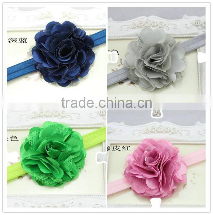 European and American children's hairband wholesale baby satin ribbon hair accessary head flower headband factory direct supply