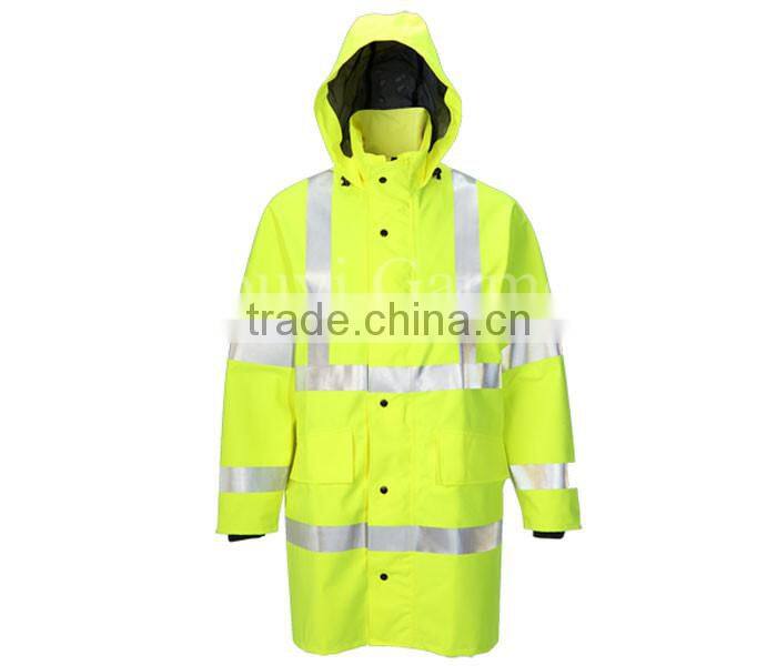 orange hi-vis taped bomber workwear jacket