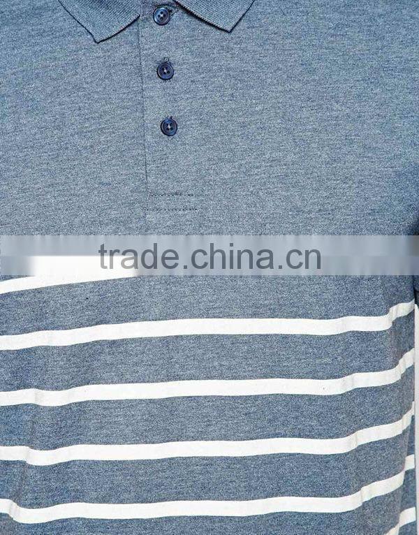 Men's fashion design stripe polo shirt custom polo shirt design with combination