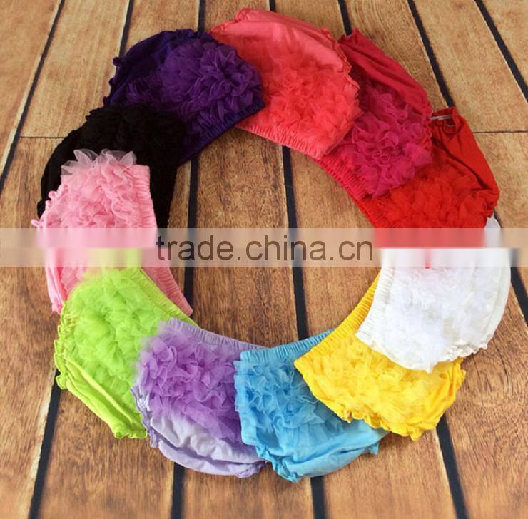 cotton Bloomer Ruffles Baby Diaper Cover With Ribbon Bows For Kids Floral Victoria Popular Flower Ruffle Baby Bloomer