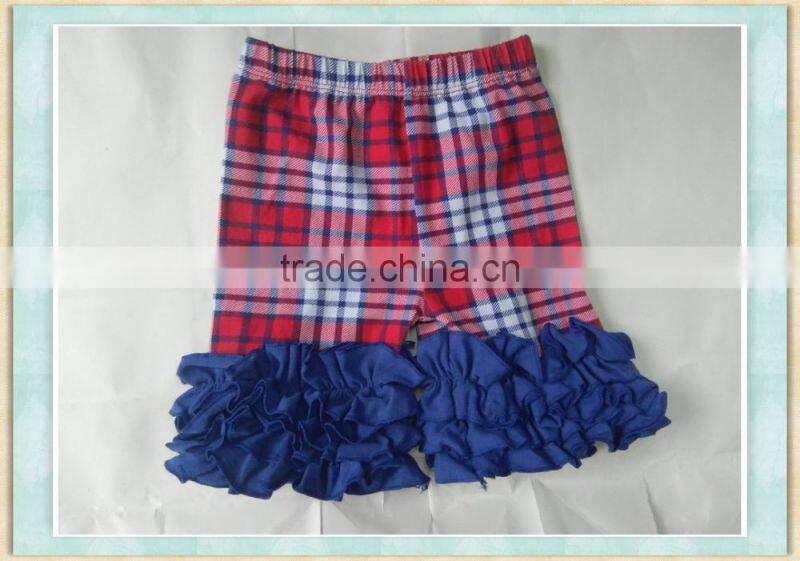 in bulk denim shorts tartan design summer&fall ruffle short little baby wear clothes seersucker shorts