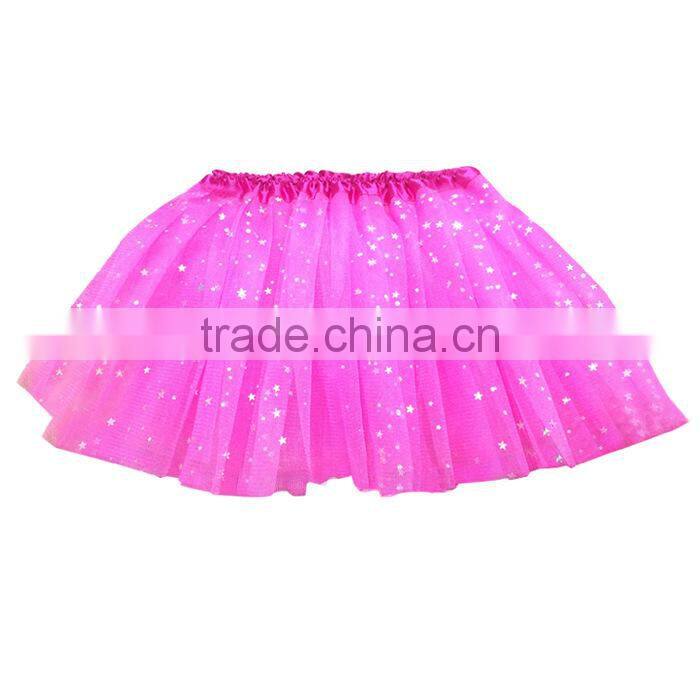 Wholesale summer tulle dress chiffon skirt polyester tutu glitter tulle baby skirt
