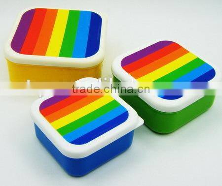 3PCS Square Lunchbox bento box set /storage box