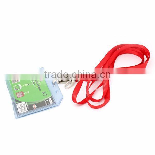 Custom LOGO Silver Tone Purple Polyester ID Card Badge Holders