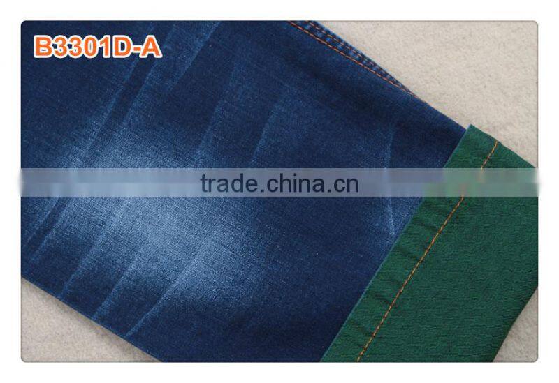 Trendy new style 2017 china suppliers cotton textile fabric lycra denim fabric wholesale price for jeans