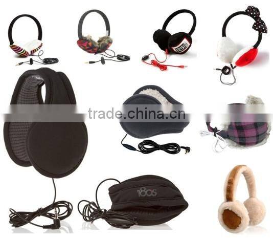 Wholesale knit warm unisex mp3 earmuffs