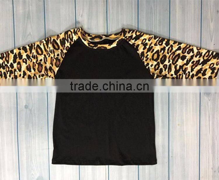 Latest design hot boys t shirt cotton boys clothes kids wholesale leopard children shirts