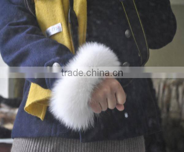 2015 new genuine raccoon fur cuff/ real fur cuff