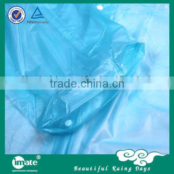 Cheap wholesale portable long hooded raincoat