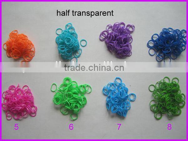European top selling glow in the dark loom rubber bands