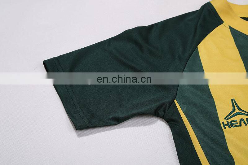 YS-YXL black and golden striped new soccer player jersey