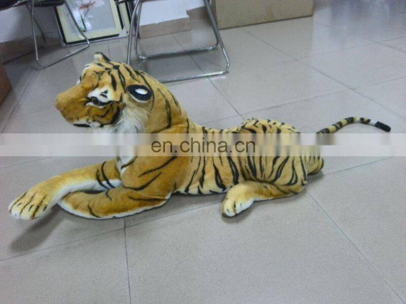 Siberia ,realistic tiger plush toy wild animal different style plush tiger posed in a realistic stance.