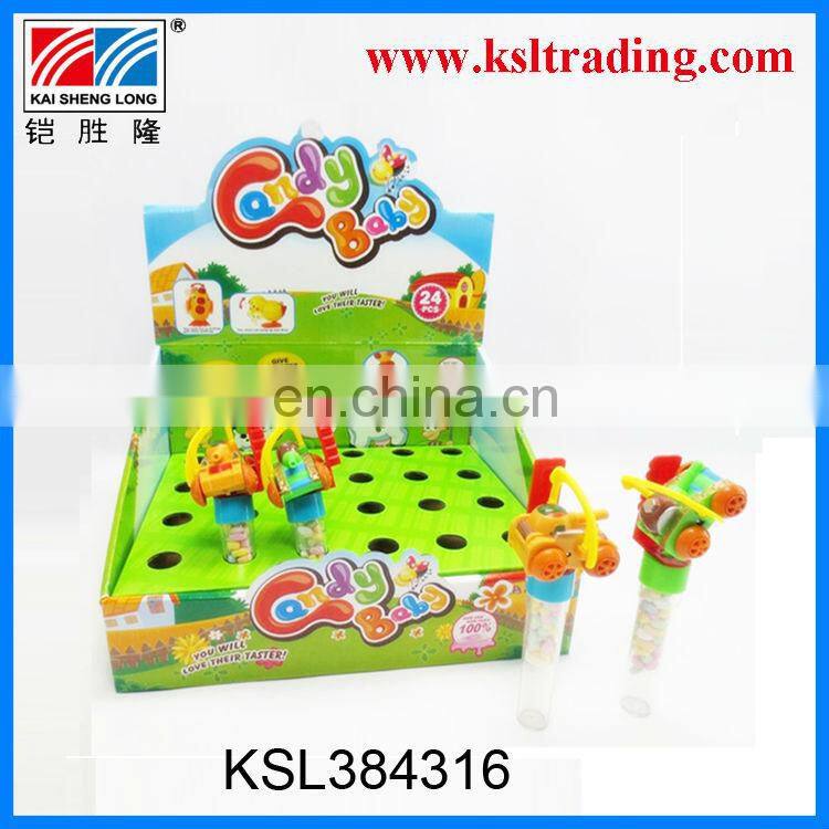 24PCS plastic dog cattle wind up kids candy toys