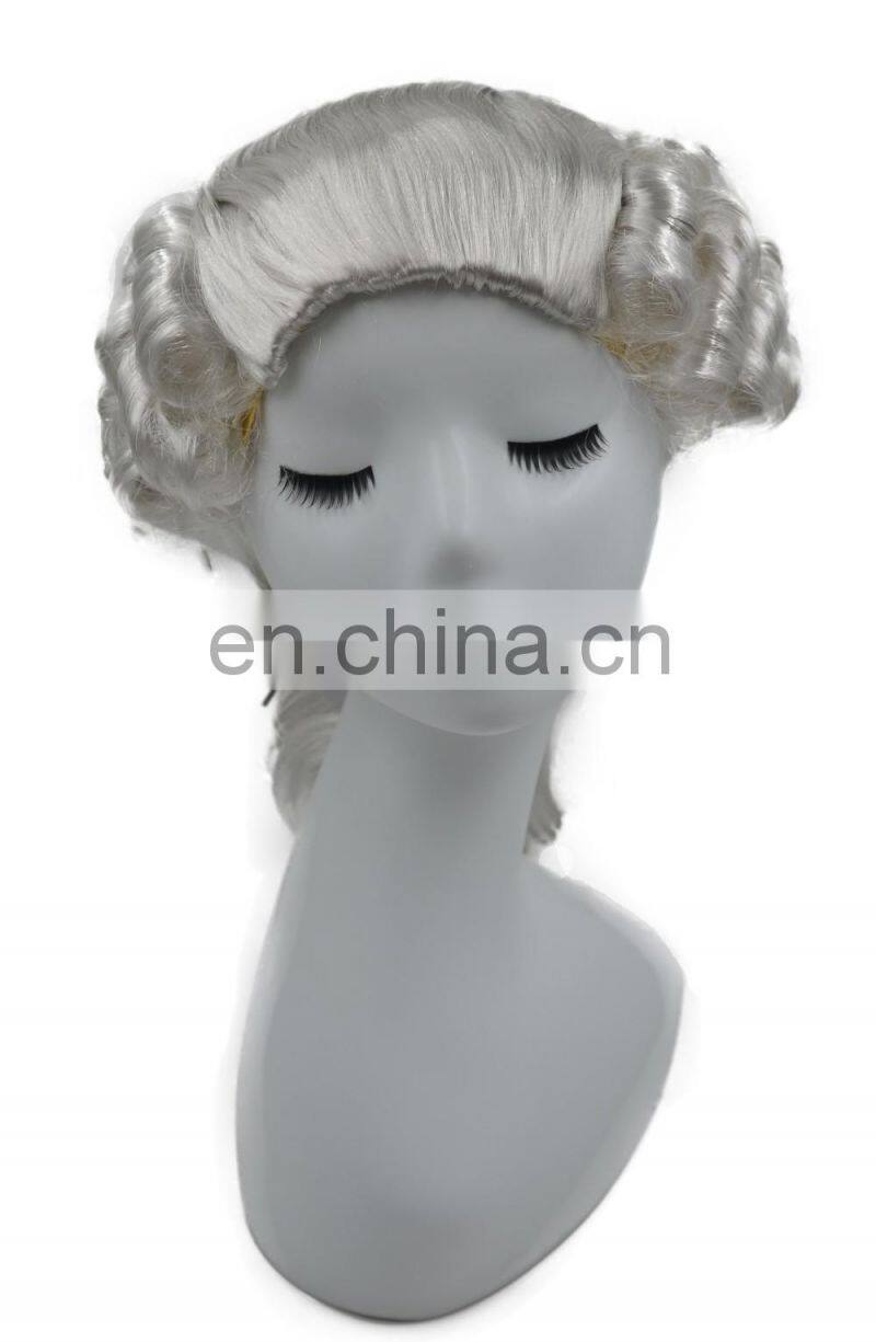 MCW-2354 New 2017 fashion synthetic wig black short straight man hair wig fancy dress costume wig