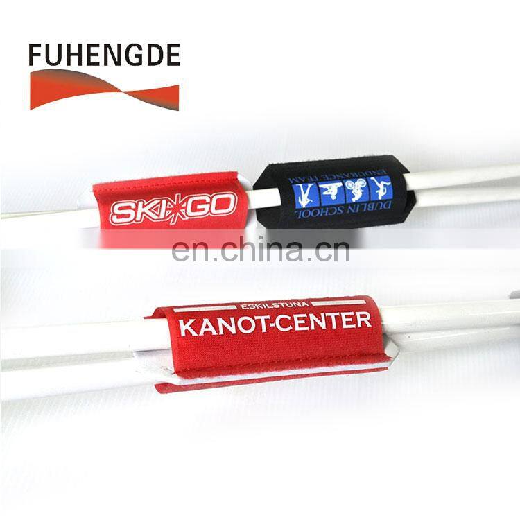 Eco-friendly adjustable rubber/EVA ski sleeve with silk printing ski holder for skiing