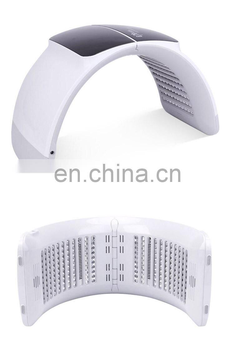Foldable portable 7 color LED photon red blue acne removal skin rejuvenation spectrometer beauty equipment