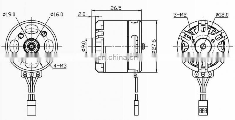 D2208 brushless motor for cloud platform camera