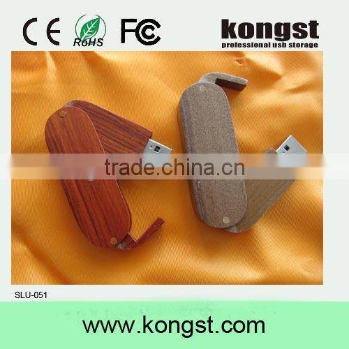 Eco friendly wooden swivel USB flash drives, 8GB personalised wooden USB sticks, custom USB 2.0 USB flash drives