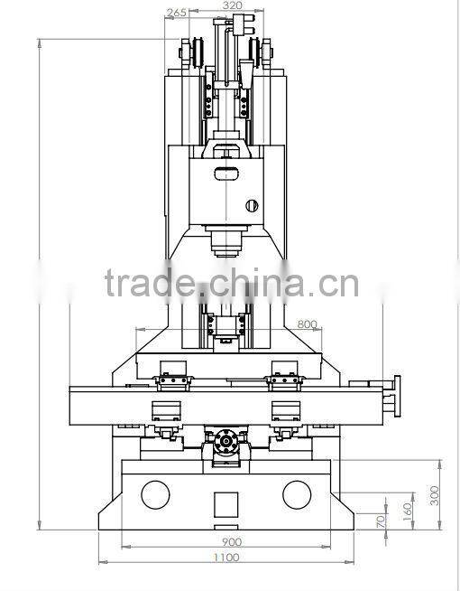 TOM-L650 Two axis rail series vertical CNC milling machine frame