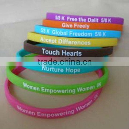 fashion thin silicone rubber band