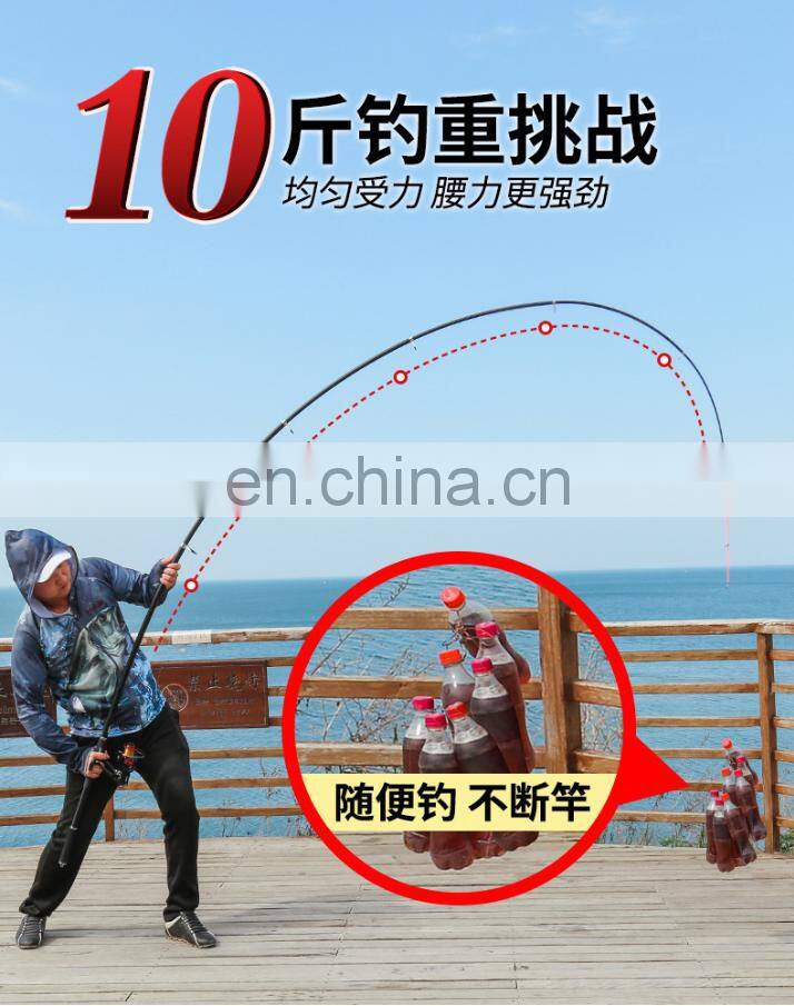 high quality 3.6m Portable Fishing Rod 99% telescopic carbon fiber fishing rod with reel