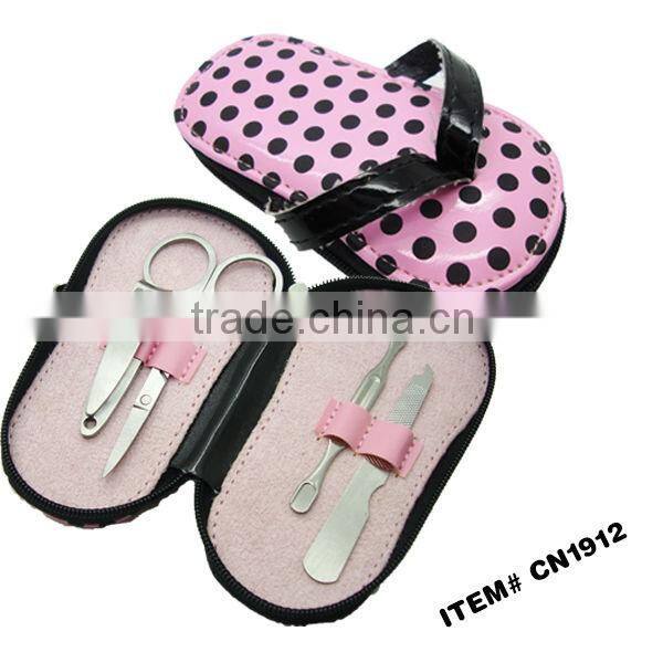 Stainless steel gold color shoe shape manicure sets