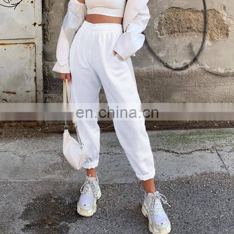 Europe and the United States 2021 foreign trade hot style women's clothing new trend basic earth color casual trousers trousers