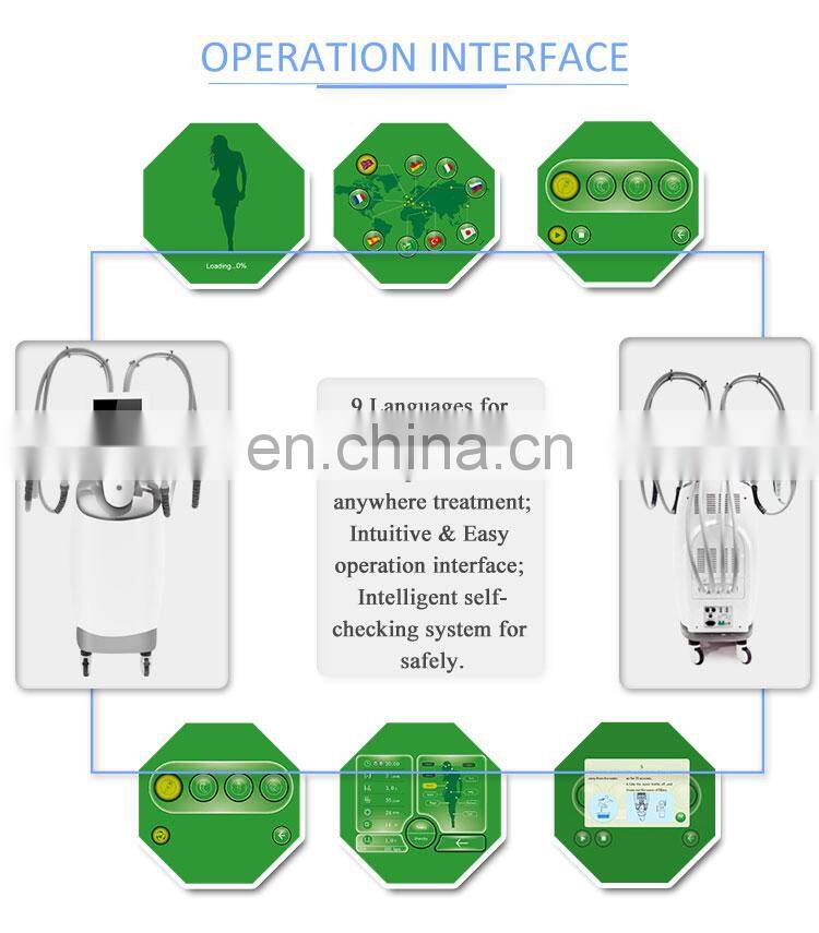 Vertical ultrasonic cavitation vaccum RF roller massage anti cellulite body shaping slimming machine