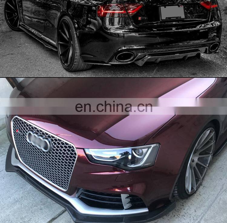 Runde Original Car Carbon Fiber Material Body Parts Front Rear Lip Side Skirt For 2012-2016 Audi RS5 Body Kit