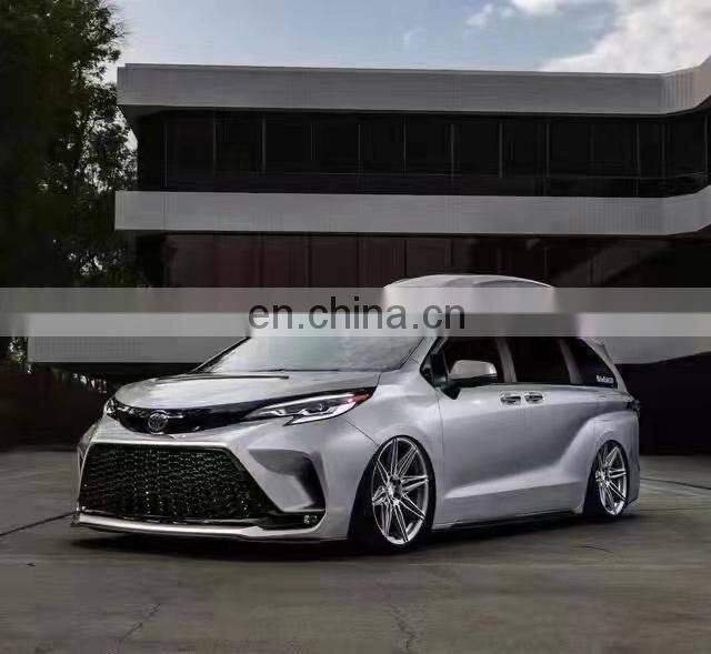 Runde Newest Kit For 2021+ Toyota Sienna Upgrade XSE Sport Body Kit Front Bumper Grille Fog Lights Rear Bumper