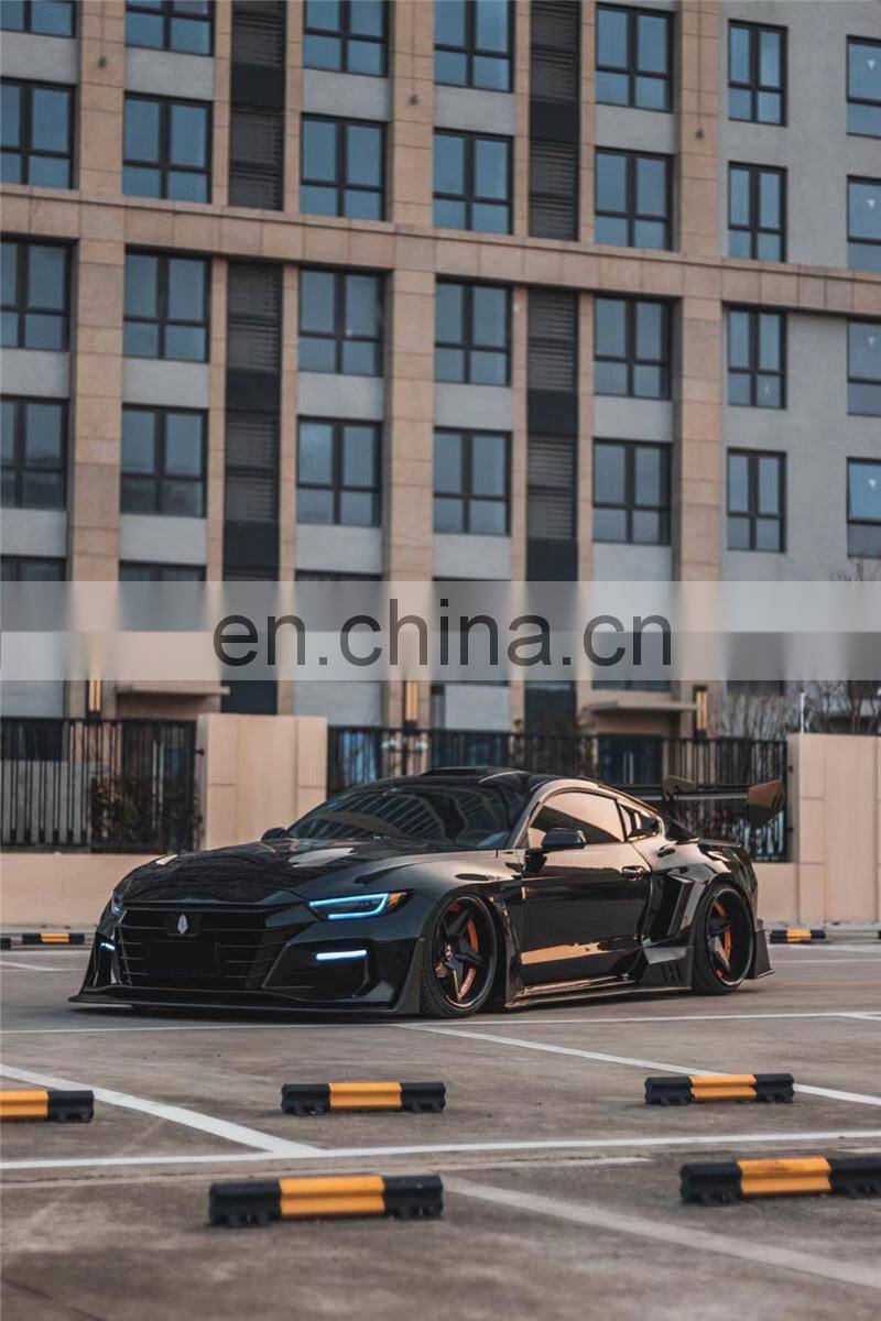 Runde High Quality For Ford Mustang Modified Dawn M1 Wide Body Kit Robot Front Bumper Hood Spoiler Rear Lip