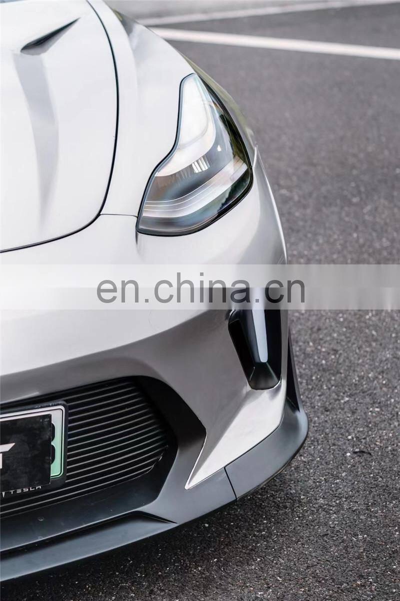 Runde New Arrival For Tesla model 3 Upgrade Hacker Robot Wide Body Kit Hood Front Rear Bumper And Lip Spoiler
