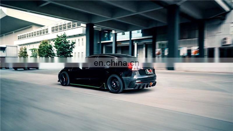 Runde Top Quality For Tesla Model 3 Upgrade ACP Style Half Carbon Fiber Body Kit Front Bumper Rear Bumper And Hood