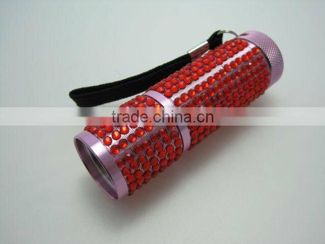Cheapest promotion 9 led aluminum body flashlight in Ningbo