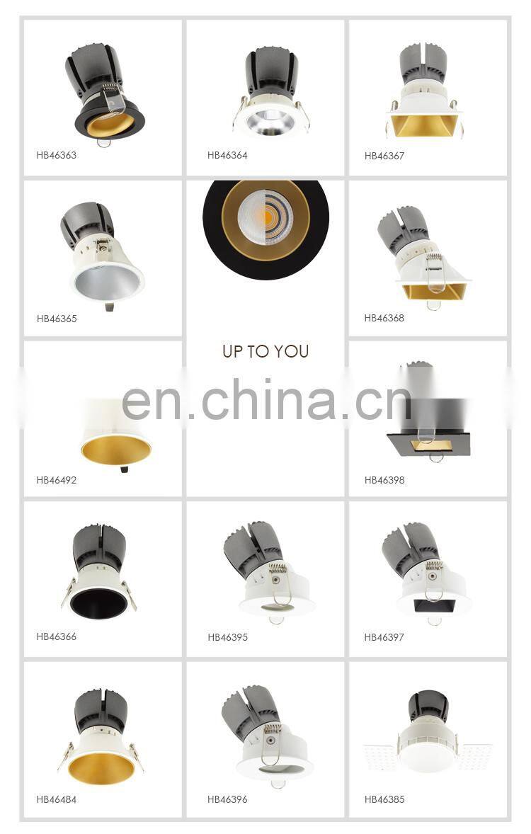 HUAYI Oval Open Boundless Adjustable Angle Indoor Led Spotlights Convergent Brightness