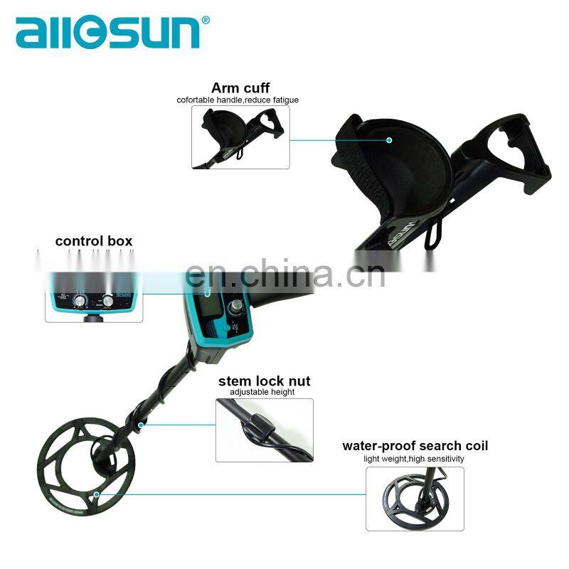Allosun TS180 Metal Detectors Treasure Tunting Gold Underground Metal Detector Underground Hand Held Waterproof coil