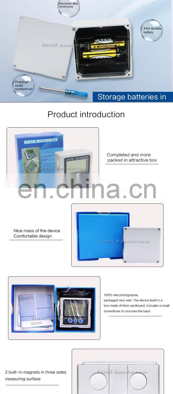 Digital level box Digital inclinometer with magnetic digital angle meter Digital protractor