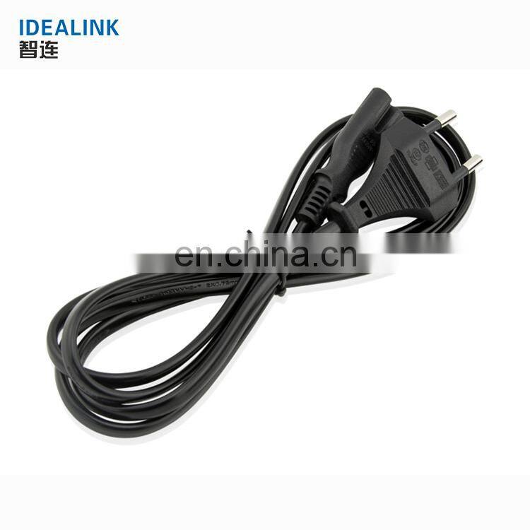 High Quality Custom Length Euro 2 Pin Plug Computer Power Cord Cable