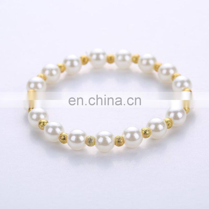2022 New Imitation Pearls couple Bracelet Men Fashion Handmade Toggle Clasp Bead Bracelet For Men Jewelry Gift