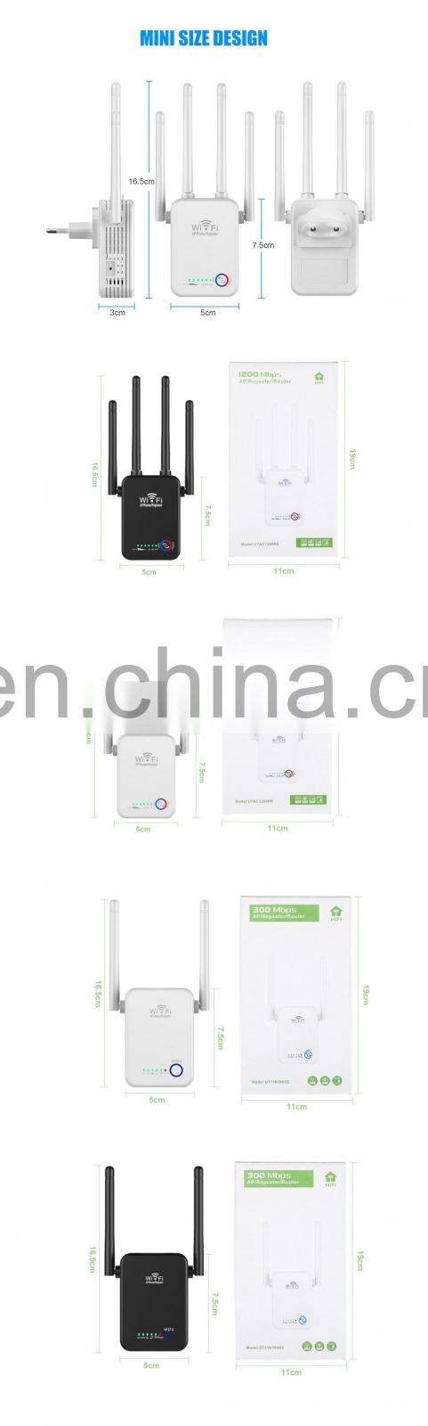 SDS1238 ALLINGE High Gain Wireless 1200Mbps USB WIFI Range Extender Wi-fi Booster