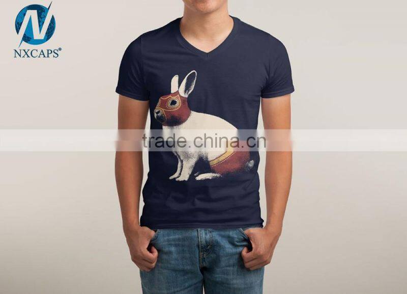 100% thin soft combed cotton vintage casual v neck tshirt for men wholesale