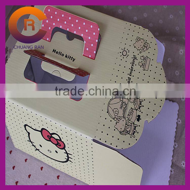 Strong corrugated paper printed custom decorative cake boxes