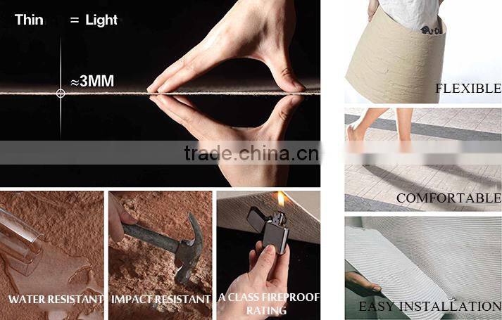 Artificial stone flexible modified clay material breathability durability decorative solid surface wall cladding