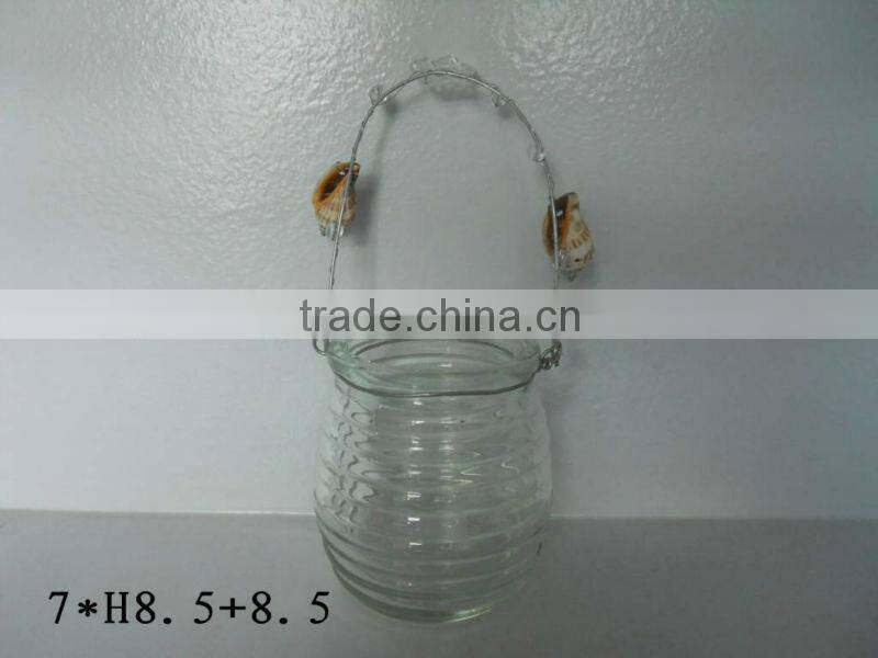 hanging glass tea lights candle holder